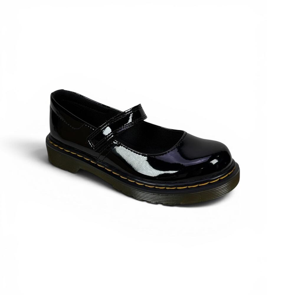 Dr Martens Maccy Mary Jane Kids US 1 EU 32 Black Patent Lamper School Shoes